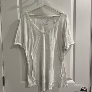Free people oversized white tee